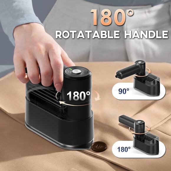 Travel Steamer for Clothes Small Iron - 1000W Portable Steamer & Mini Iron,10s F - Picture 5 of 7